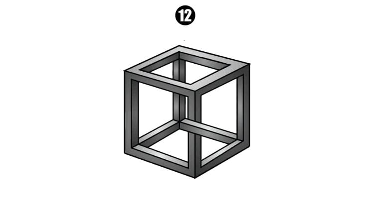 draw 3d impossible cube